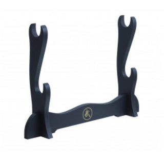 Dual Black Wooden Sword Stand