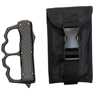 Automatic Double Sided Brass Knuckle OTF - Black