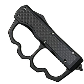 Automatic Double Sided Brass Knuckle OTF - Black