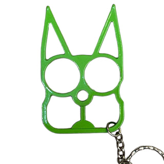 Cat Public Safety Keychain-Mint Green