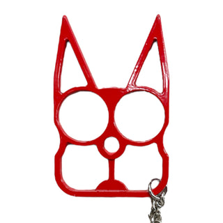 Cat Public Safety Keychain- Red