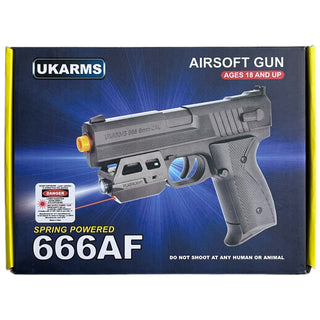 666AF Spring Pistol with Laser and Flashlight