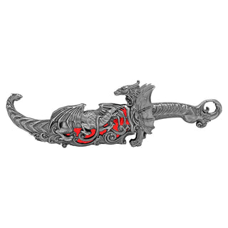 16.13" Heavy Duty Dragon Display Dagger - Red