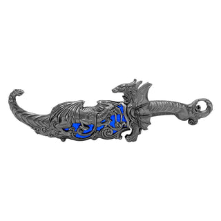 16.13" Heavy Duty Dragon Display Dagger - Blue