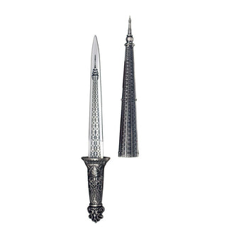 Paris Tower Statue with 8" Knife