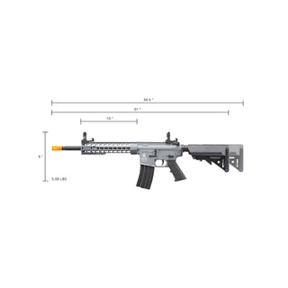 Lancer Tactical Gen 2 10" Keymod M4 Carbine Airsoft AEG Rifle (Color: Gray)