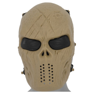 VILLAIN SKULL MESH FACE MASK - TAN