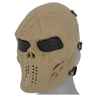 VILLAIN SKULL MESH FACE MASK - TAN