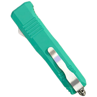 9" Teal Straight Serrated Tanto Blade OTF