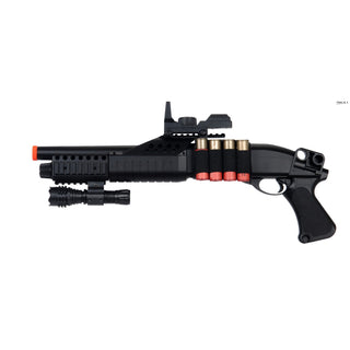 M180A2 AIRSOFT M180A2 SAWED OFF SHELL-FED SHOTGUN W/ TACTICAL FLASHLIGHT