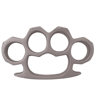 4.5 Inch Long Metal Knuckle Duster Silver