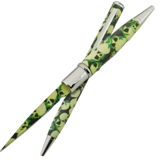 Green Skull Walking Undead Pen Knife