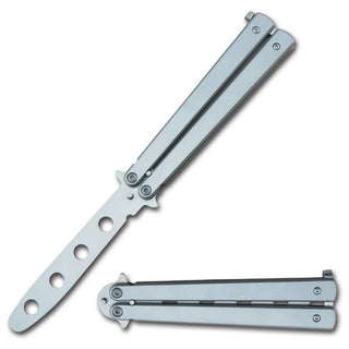 8.5″ Butterfly Trainer Stainless Steel Matte Silver