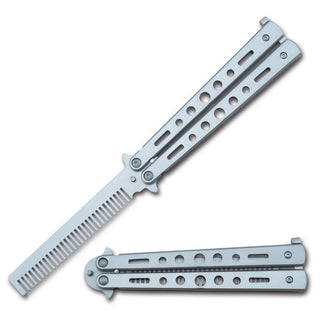 8.5″ Butterfly Comb Steel Matte Silver Vented Handle