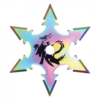 4" Rainbow Single 6-Point Throwing Star
