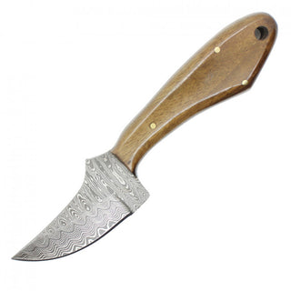 6.5" True Damascus (256-Layer) Skinner Knife with Walnut Wood Handle
