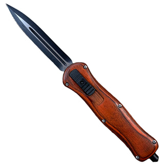 Automatic OTF (Out The Front) double sided Blade -Brown