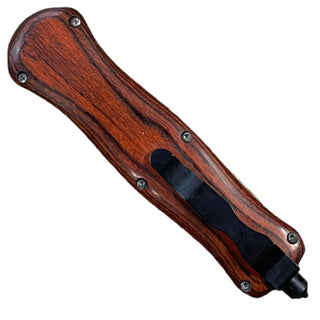 Automatic OTF (Out The Front) double sided Blade -Brown