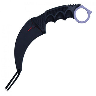 7.5" Red & Silver Fixed Blade Karambit Neck Knife