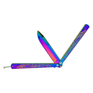 Titanium Non-Sharpened Stainless Steel Practice Blade Butterfly