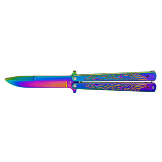 Titanium Non-Sharpened Stainless Steel Practice Blade Butterfly