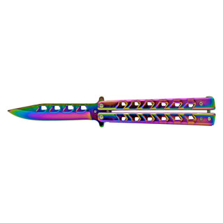 Titanium Stainless Steel Tactical Tech Balisong Butterfly Folding Pocket Knife