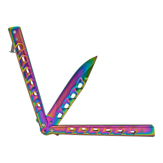 Titanium Stainless Steel Tactical Tech Balisong Butterfly Folding Pocket Knife