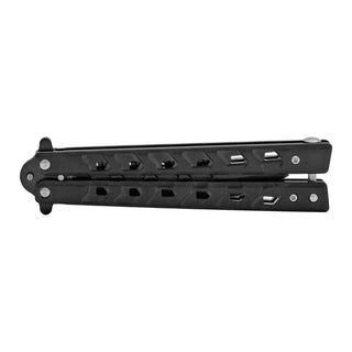 5.38" Stainless Steel Tactical Tech Balisong Butterfly Folding Pocket Knife - Black