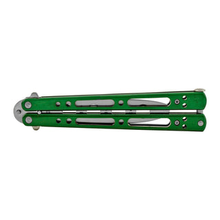 5.25" Stainless Steel Practice Butterfly Automatic Folding Pocket Knife - Green