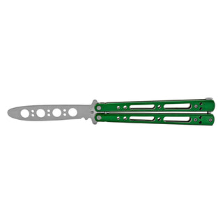 5.25" Stainless Steel Practice Butterfly Automatic Folding Pocket Knife - Green