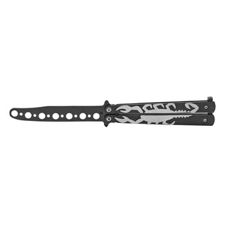 Black Knight Non-Sharpened Stainless Steel Practice Butterfly Balisong