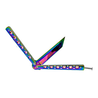 Titanium Tanto Stainless Steel Butterfly Bailsong Folding Pocket Knife