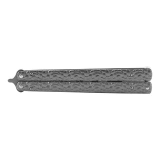 Chrome Oversized Non-Sharpened Stainless Steel Metal Practice Butterfly Balisong
