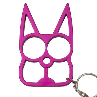 Pink Evil Cat Keychain