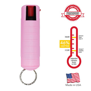 Streetwise 18 Stream Pepper Spray 0.5 oz Hard-case - Hot Pink