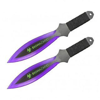 9" 2pc set: Purple and Black Thrower