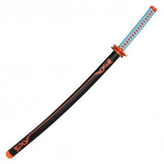 37” Non-Sharpened Blue & Orange Butterfly Fantasy Sword with Steel Blade