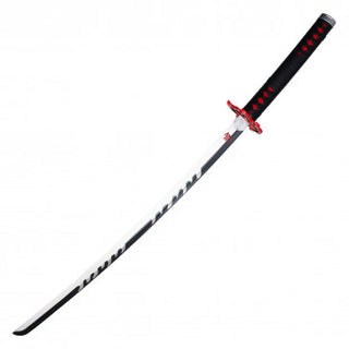 37” Non-Sharpened Red & Black Flames Fantasy Sword with Steel Blade