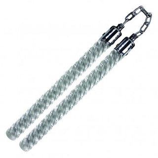 12" Acryllic Clear Ball Bearing Nunchaku Nunchucks with Spiral Design