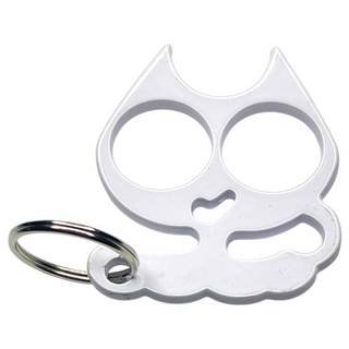 Kitty Cat Keychain-White