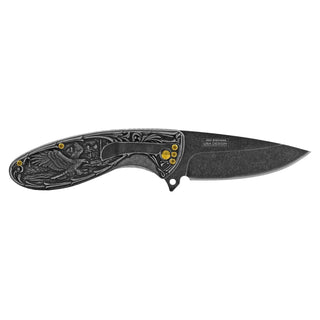 4.5" Full Metal Stainless Steel America the Beautiful Folding Pocket Knife.