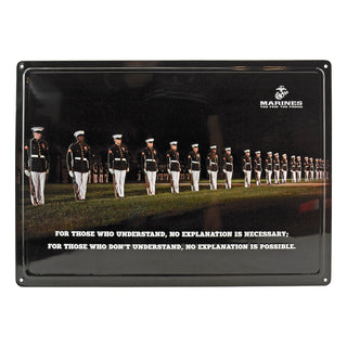 United States Marines USMC Metal Tin Wall Sign - The Few. The Proud. The Marines.