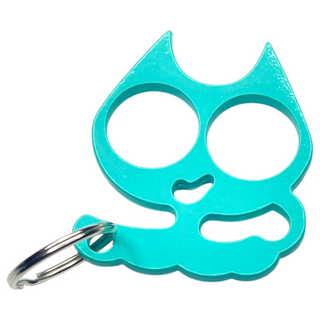 Kitty Cat Keychain-Teal