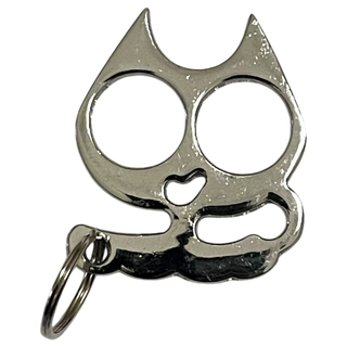 Kitty Cat Keychain-chrome