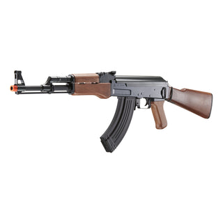 Lancer Tactical Airsoft Full Metal AK-47 AEG w/ Battery and Charger (Color: Black / Faux Wood)