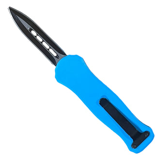 5.3" Automatic Micro OTF Double-Sided Blade -Light Blue