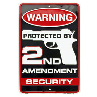 Protected by 2nd Amendment Tin Sign