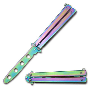 8.5″ Butterfly Trainer 3Cr13 Stainless Steel Titanium Coated