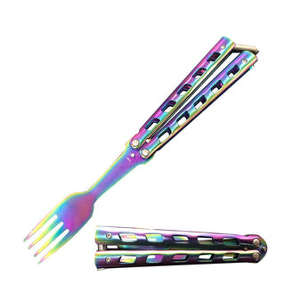 5″ Butterfly Fork Steel Iridescent Vented Handle