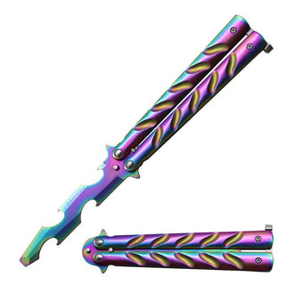 8.5″ Butterfly Tool Steel Iridescent River Handle